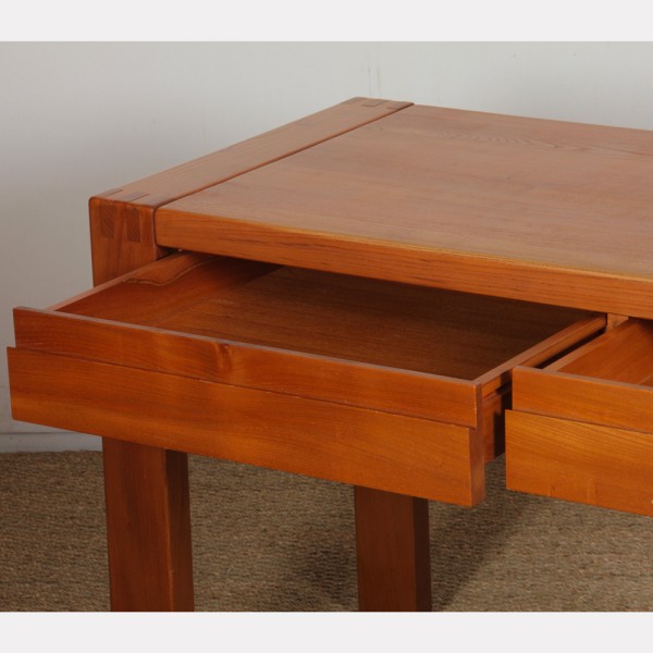 Elm desk produced by Maison Regain, 1980s - French design