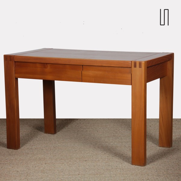 Elm desk produced by Maison Regain, 1980s - French design