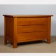 Vintage solid elm chest of drawers, 1980s - 