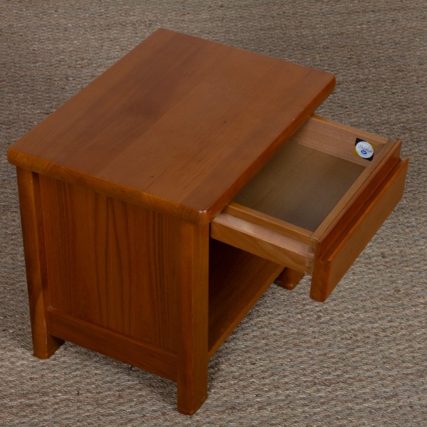 Vintage bedside table in solid elm, 1980s - 