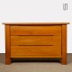 Vintage solid elm chest of drawers, 1980s - 